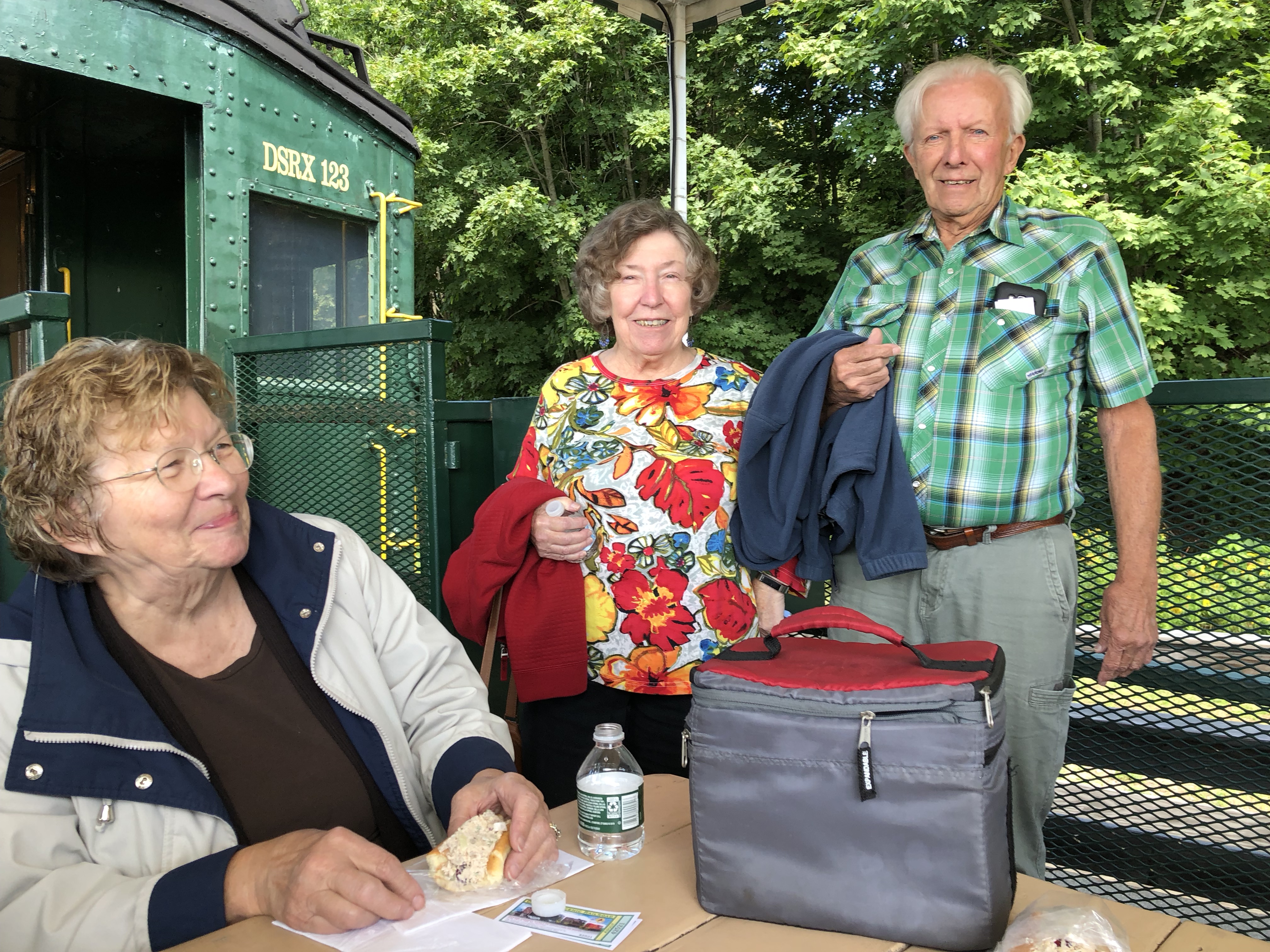 anne and Mahlon Judy train