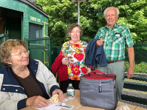 anne and Mahlon Judy train