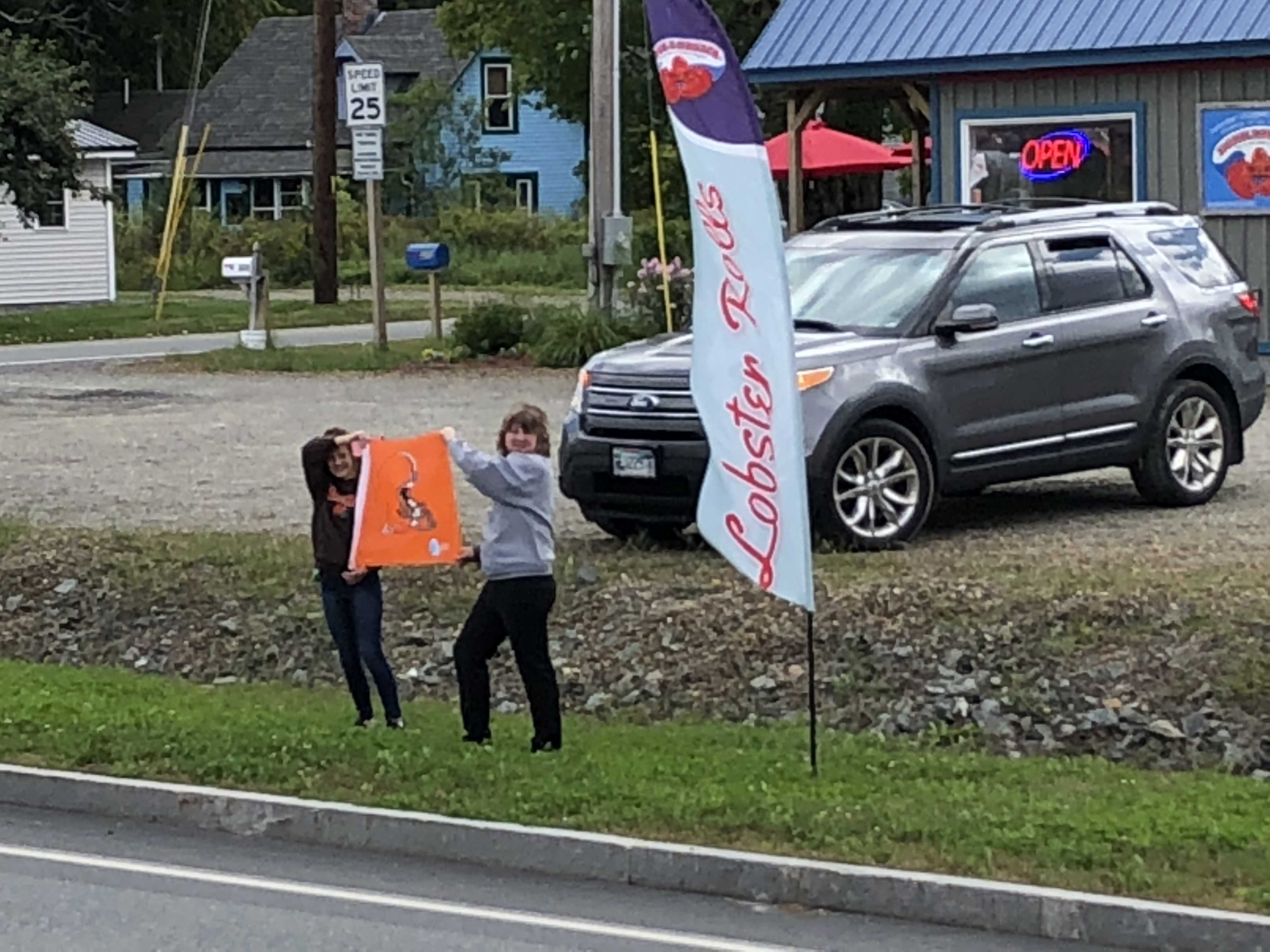 caitlin and Shelley train